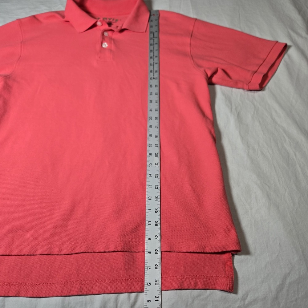 Orvis Golf Polo Shirt Short Sleeve Men's Large‎ Coral  Heavy Cotton - Picture 5 of 10